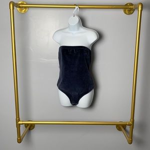 New American Apparel Strapless Bodysuit Velour